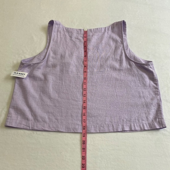 Old Navy Sleeveless Linen-Blend Top, Lavender Aura (Light Purple), XL NWT - Picture 12 of 14